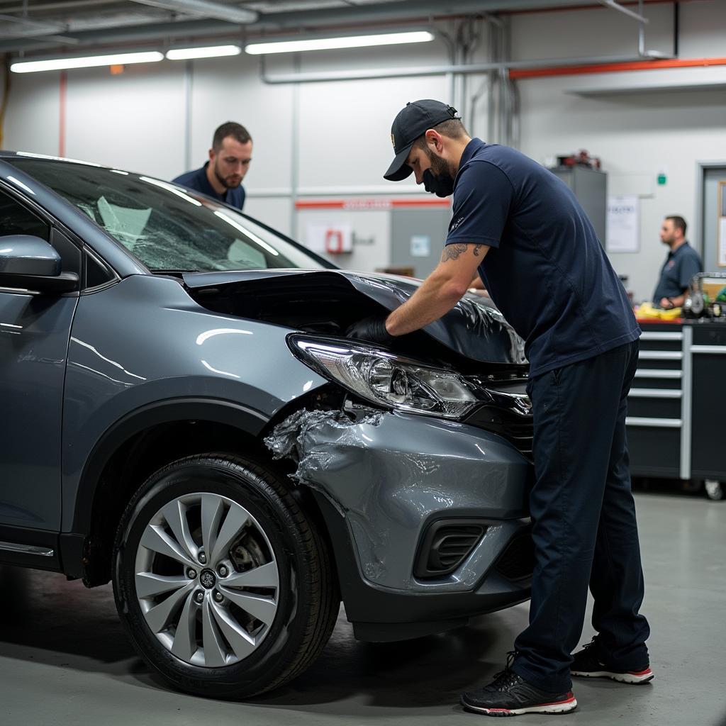  Diversey Narragansett auto body shop performing car repair