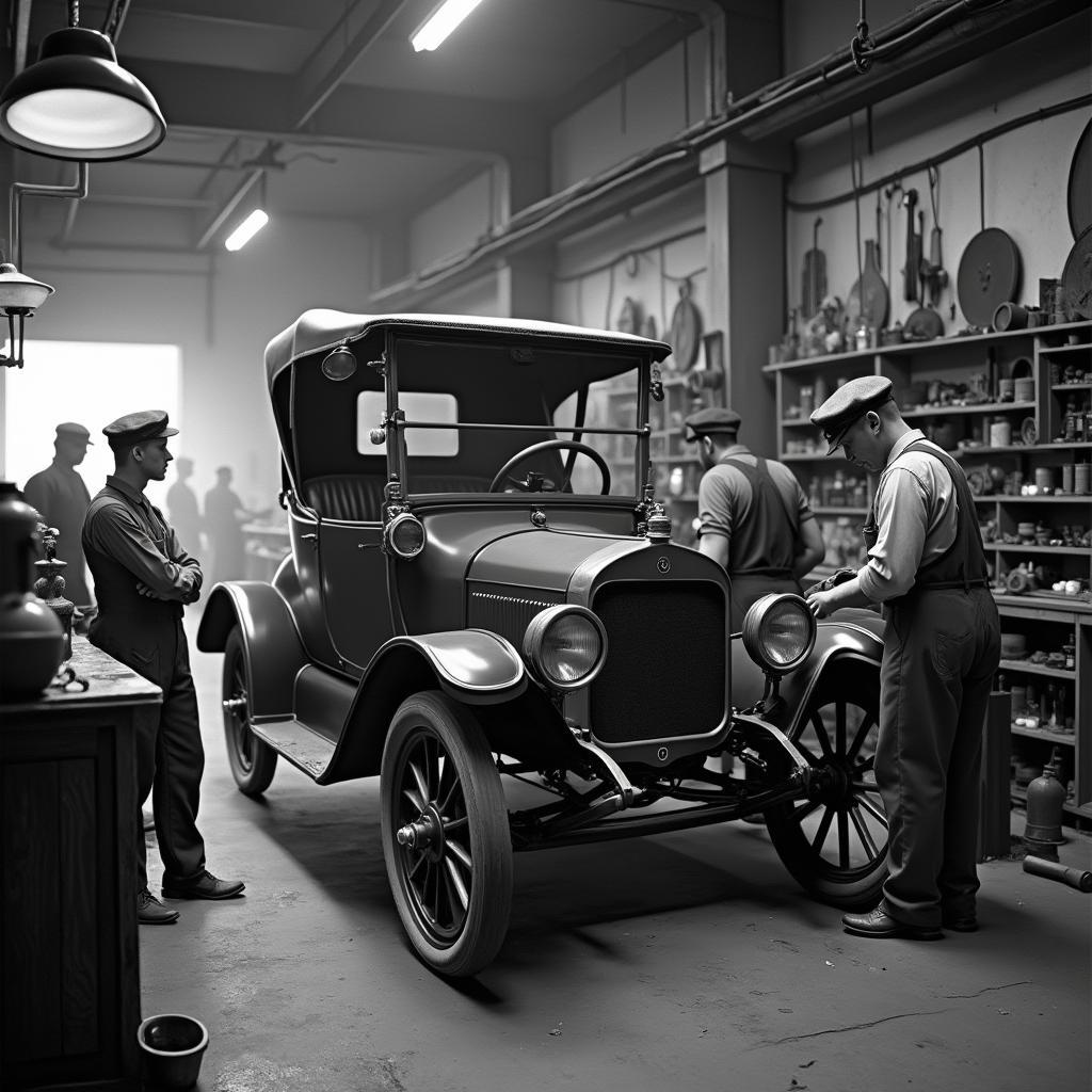 Early 1910s Auto Repair Shop