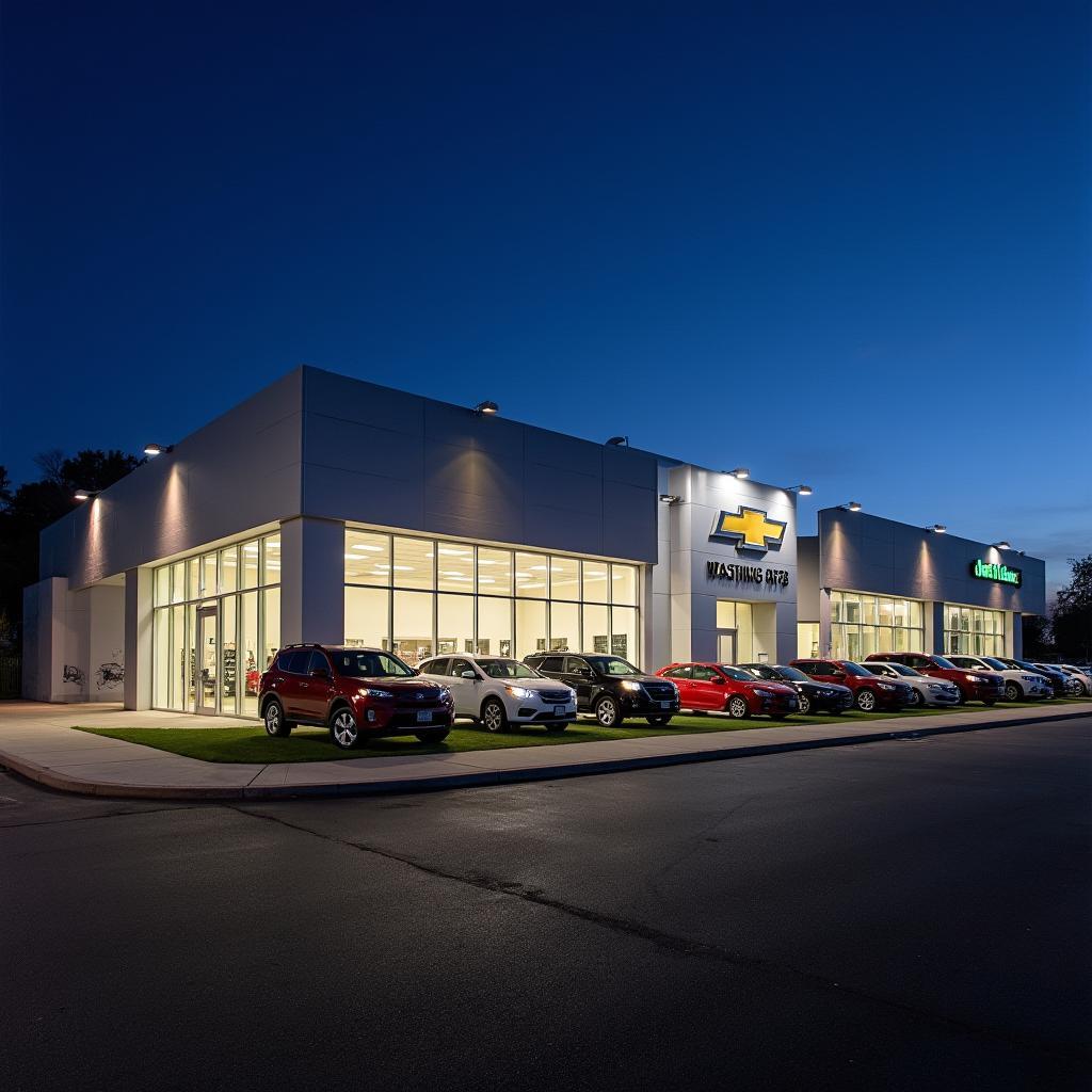 Modern car dealership on East Washington Street