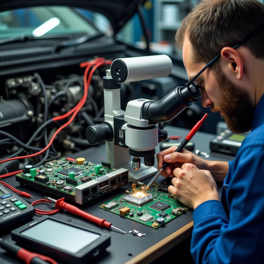 ECU Repair Process Involving Specialized Tools and Equipment