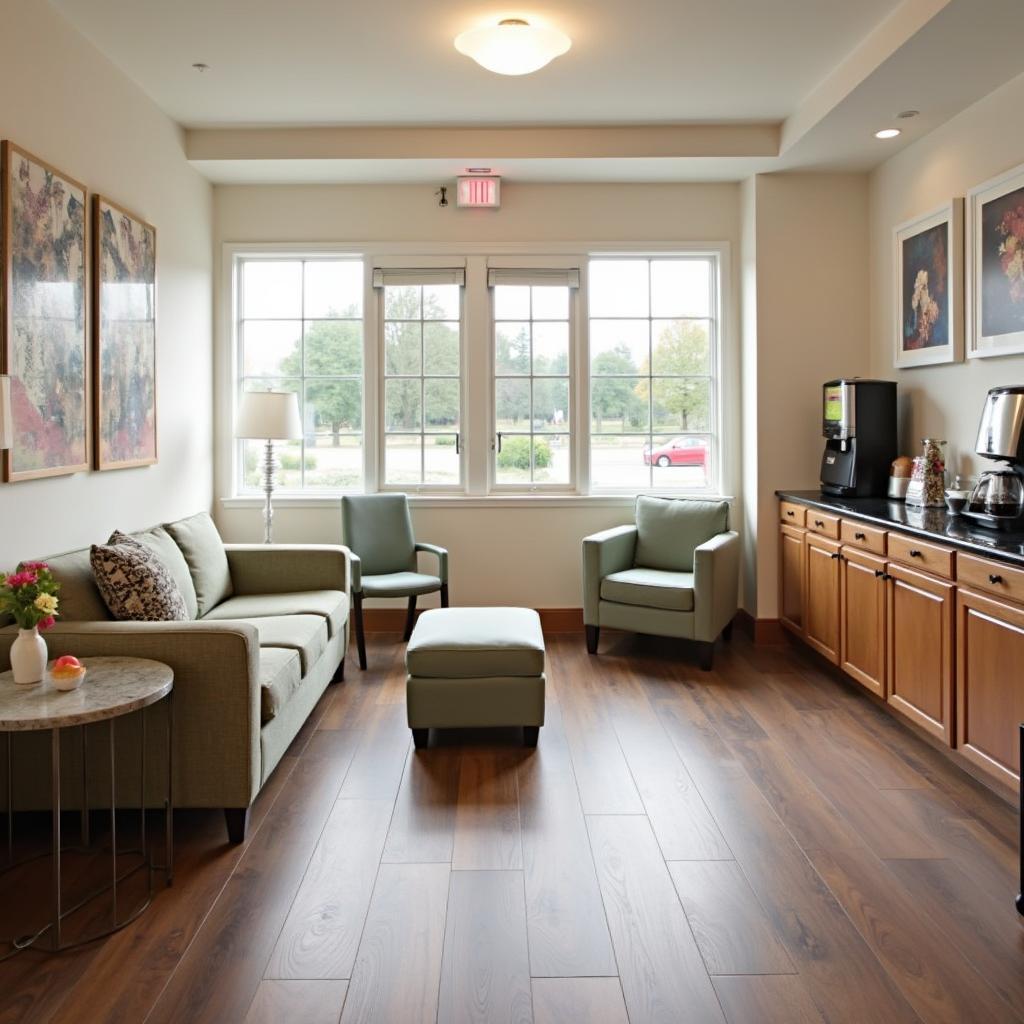  Comfortable and modern waiting area in an Eden Prairie auto service center