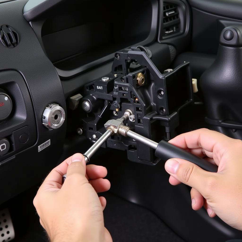 Inspecting the torque sensor in a Hyundai Elantra