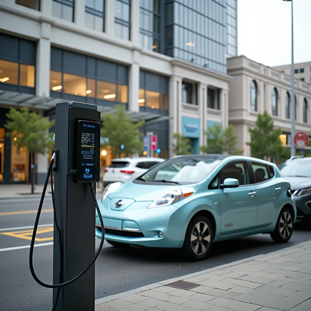 Electric vehicle charging station in Indianapolis