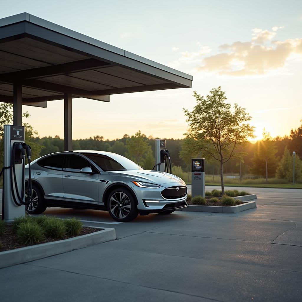 Electric vehicle charging station in Minnesota