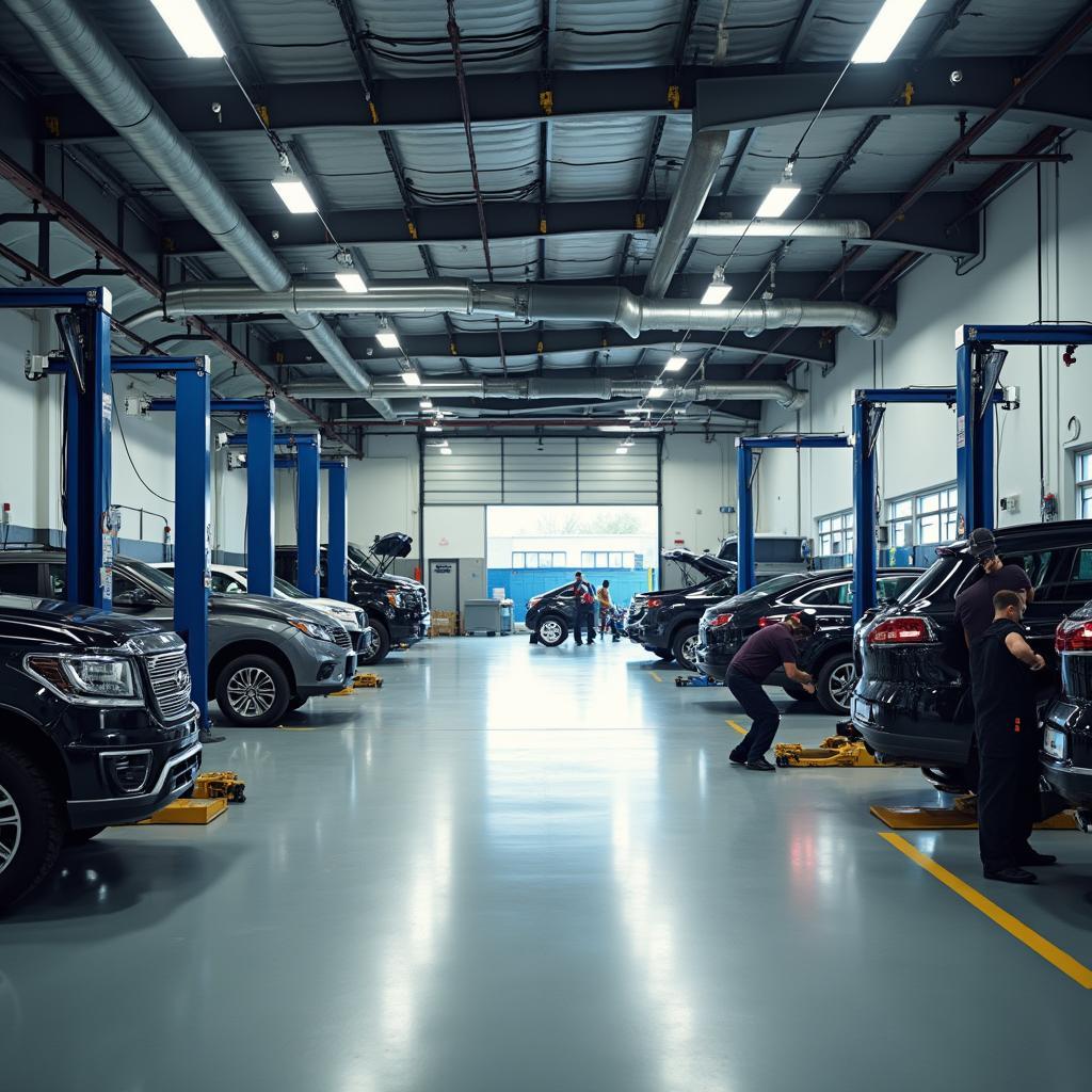 Modern and well-equipped service center at Elite Auto Group and Services Inc.