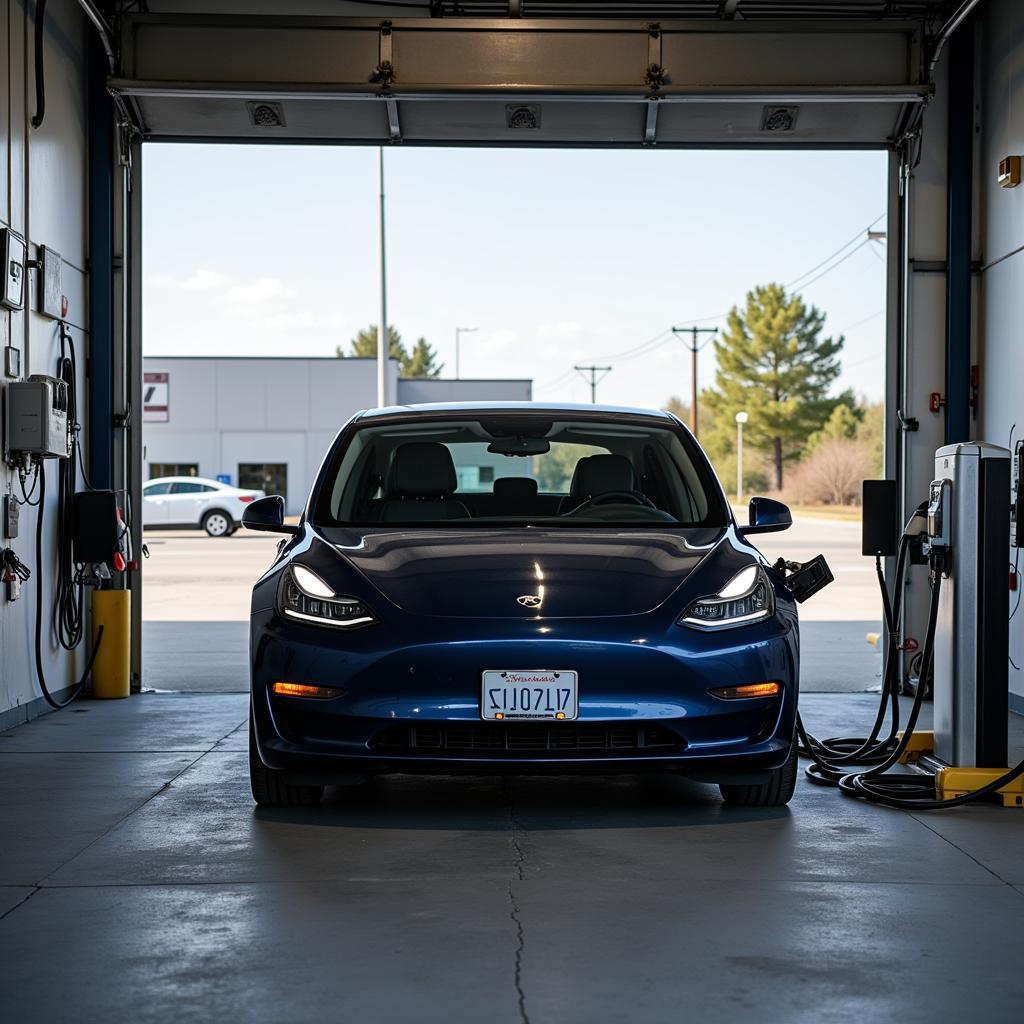 EV Charging Station at an Evansdale Auto Service Center