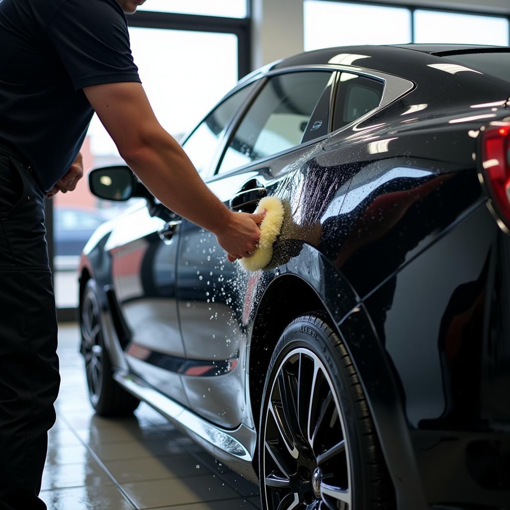 Exterior Car Wash at a Delaware Auto Dealer