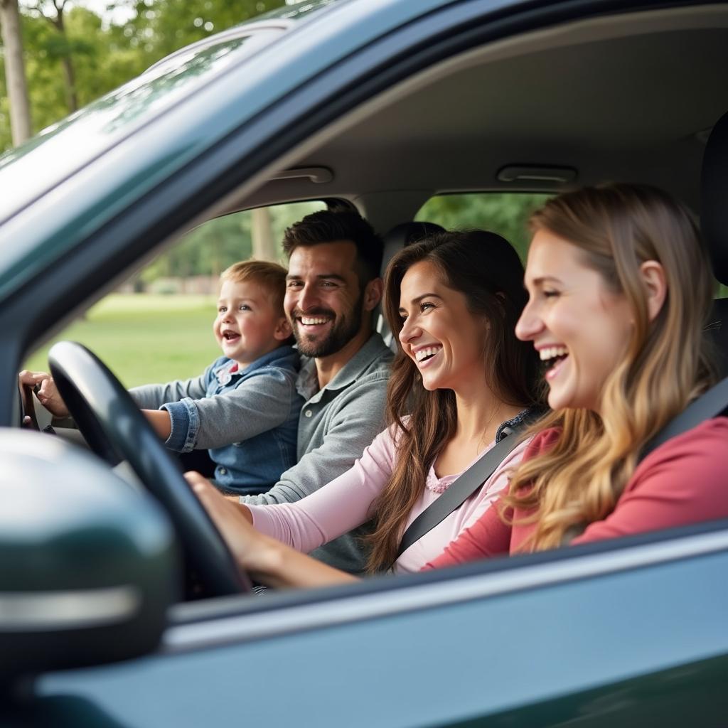 Family Enjoying a Safe Drive