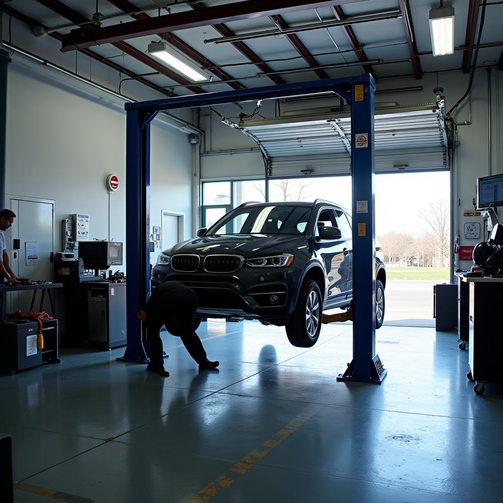 Modern Auto Service Garage