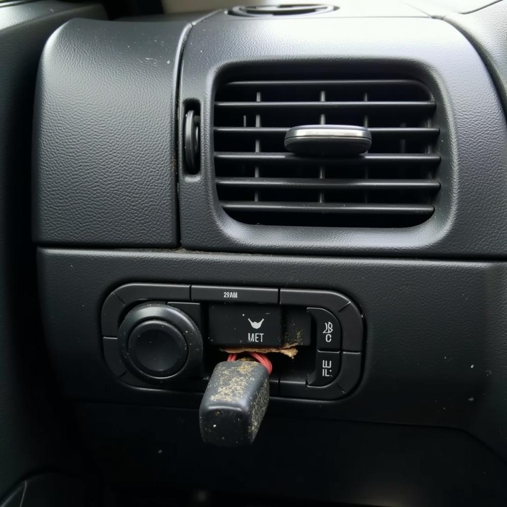 Faulty Power Window Switch in a Car