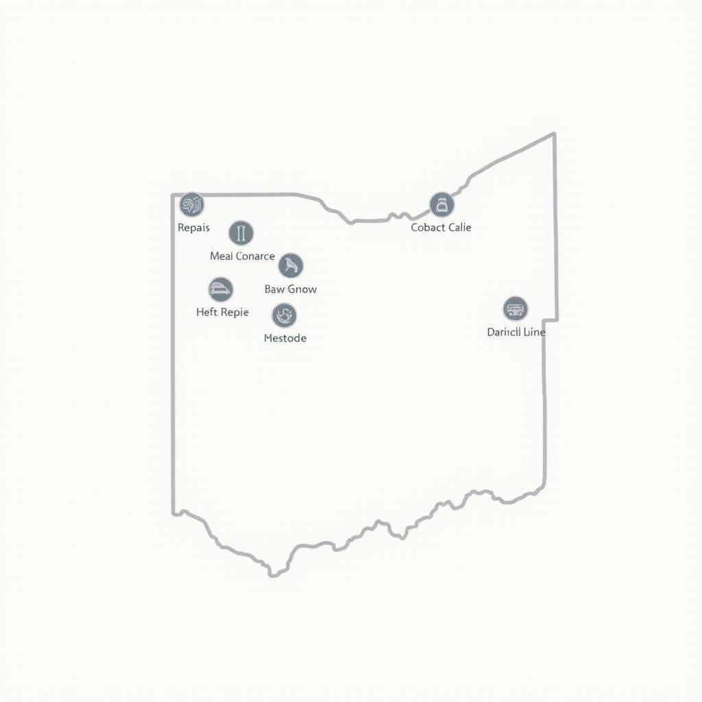 Findlay Ohio Auto Service Map