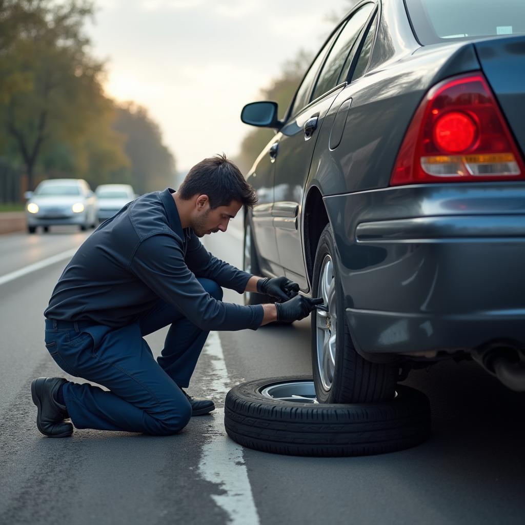 Flat Tire Roadside Assistance