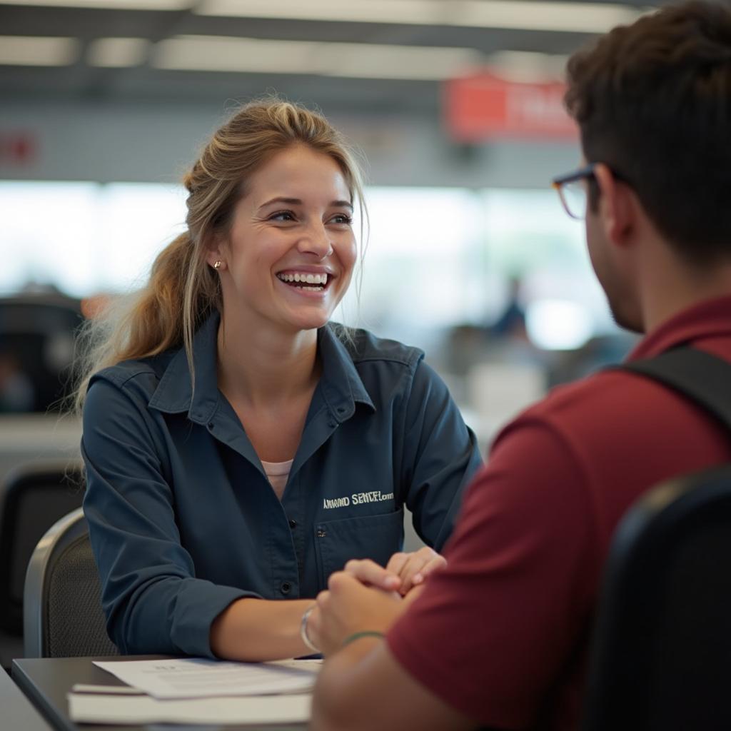 Fleet Farm Customer Service Representative Assisting Customer