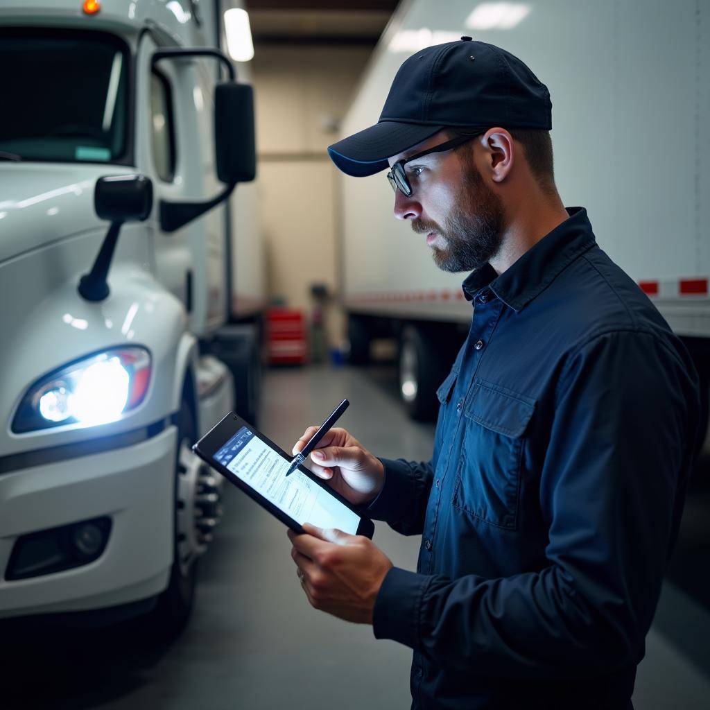 Fleet Maintenance Checklist and Digital Tablet