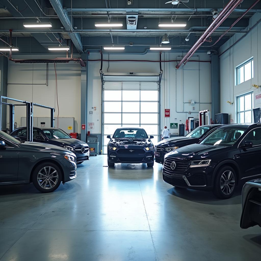 Modern collision center in Fort Wayne with advanced equipment