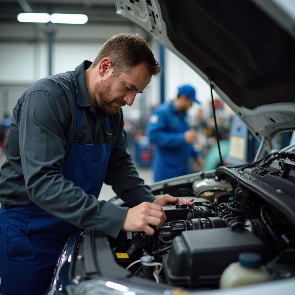 Fort Worth Auto Mechanic at Work