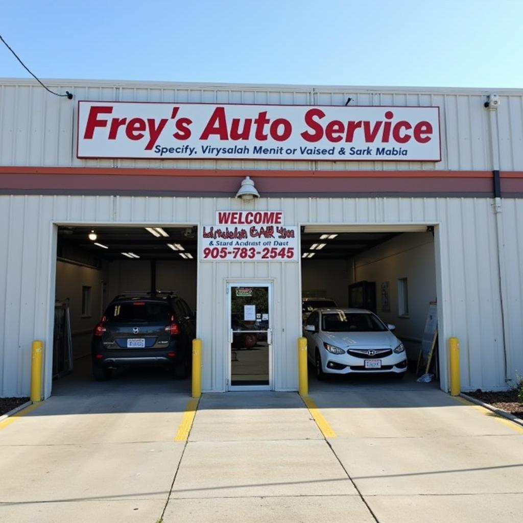 Frey's Auto Service Shop Front