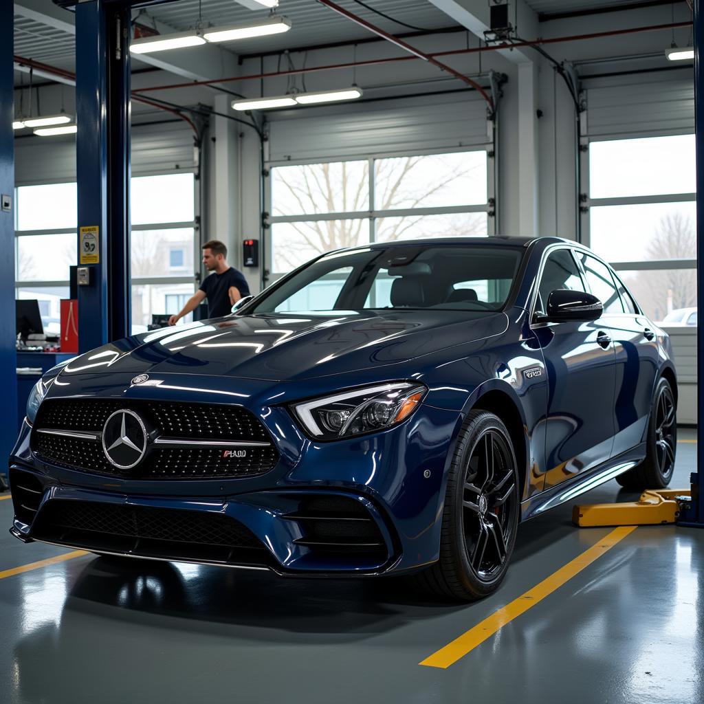 Car Undergoing Full-Service Maintenance