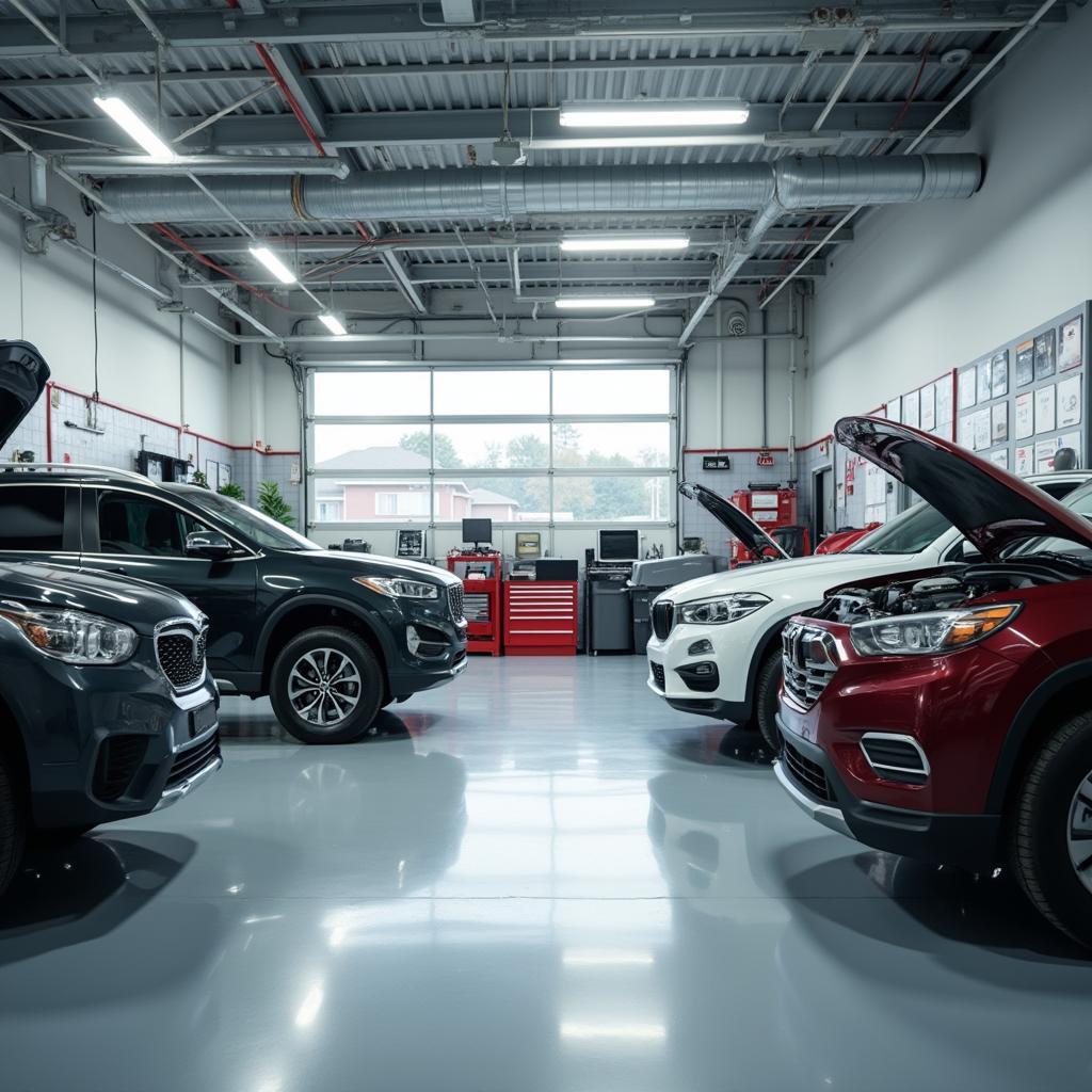 Modern Auto Repair Shop Interior in Germantown, MD