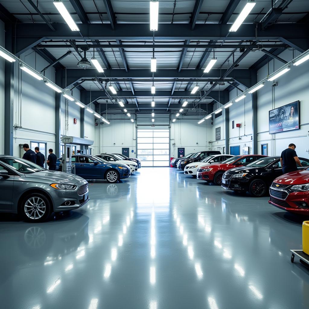 Modern and Clean Auto Service Center Interior in Glendale