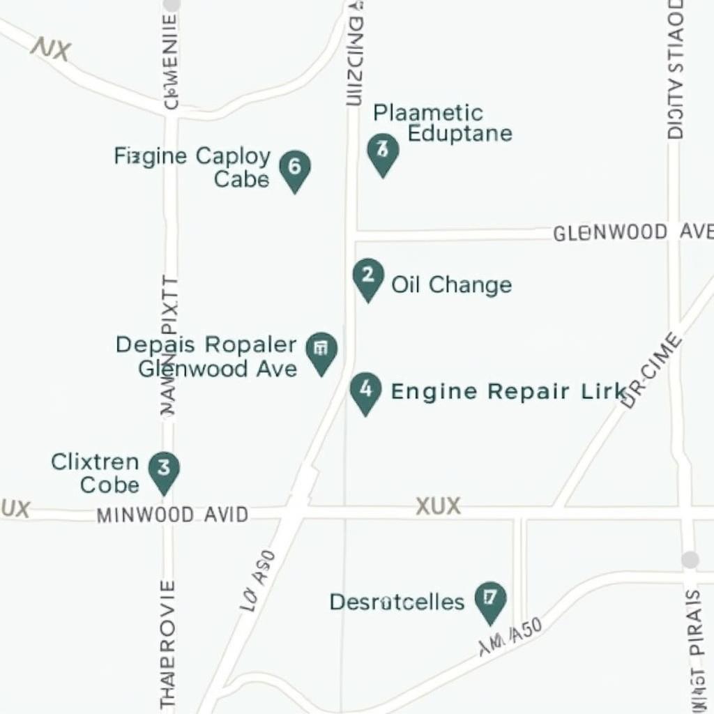 Glenwood Ave Auto Shop Map