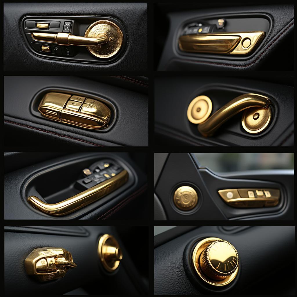 Gold Plated Car Interior Details