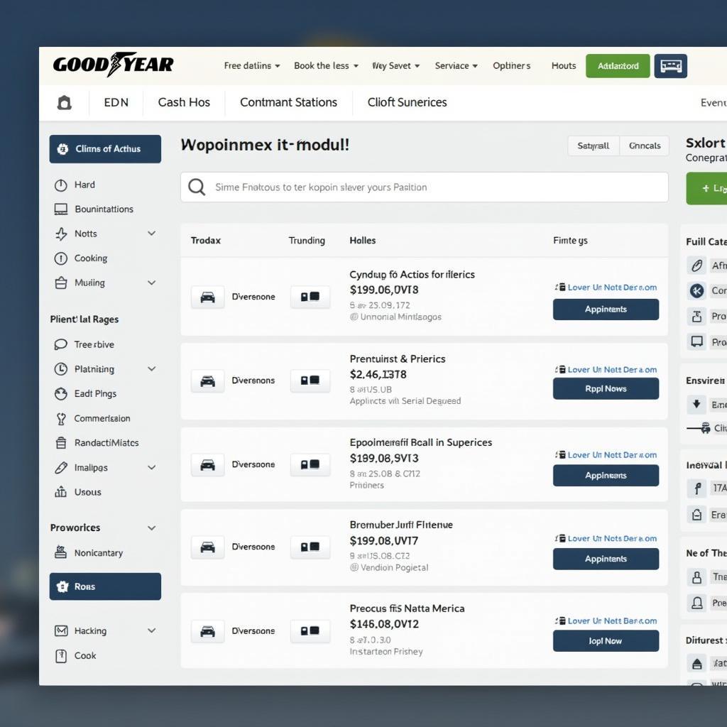 Goodyear Auto Service Online Scheduling Platform