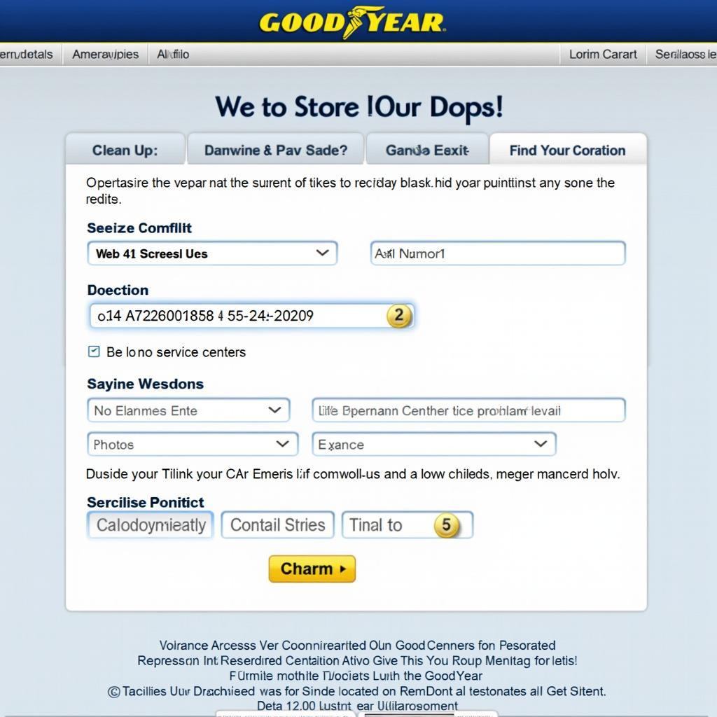 Goodyear Website Store Locator