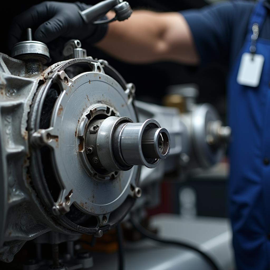 Car transmission being serviced in Gosford