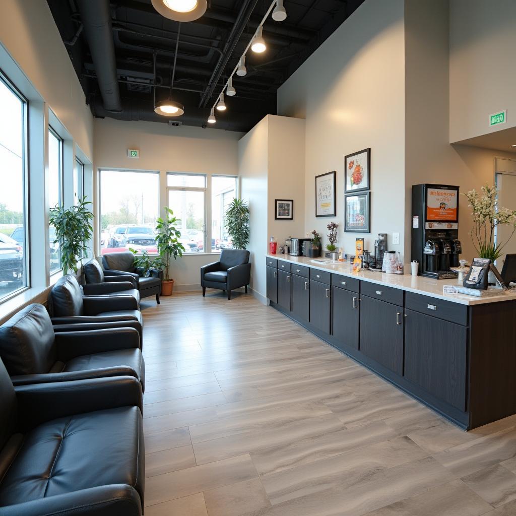 Comfortable waiting area in a Grand Rapids auto service center