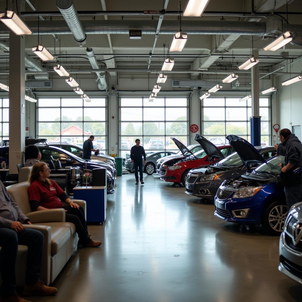 Modern auto service center in Greenville