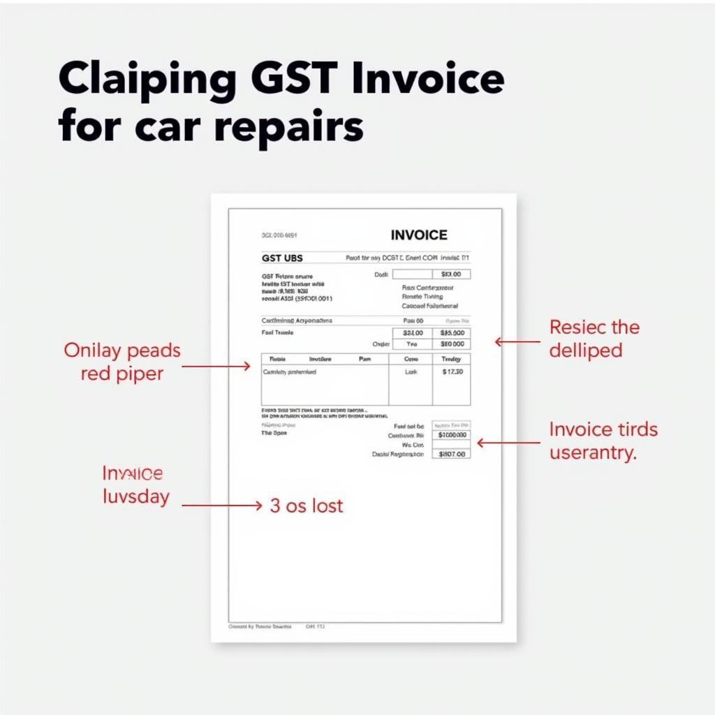 GST Invoice for Car Repair