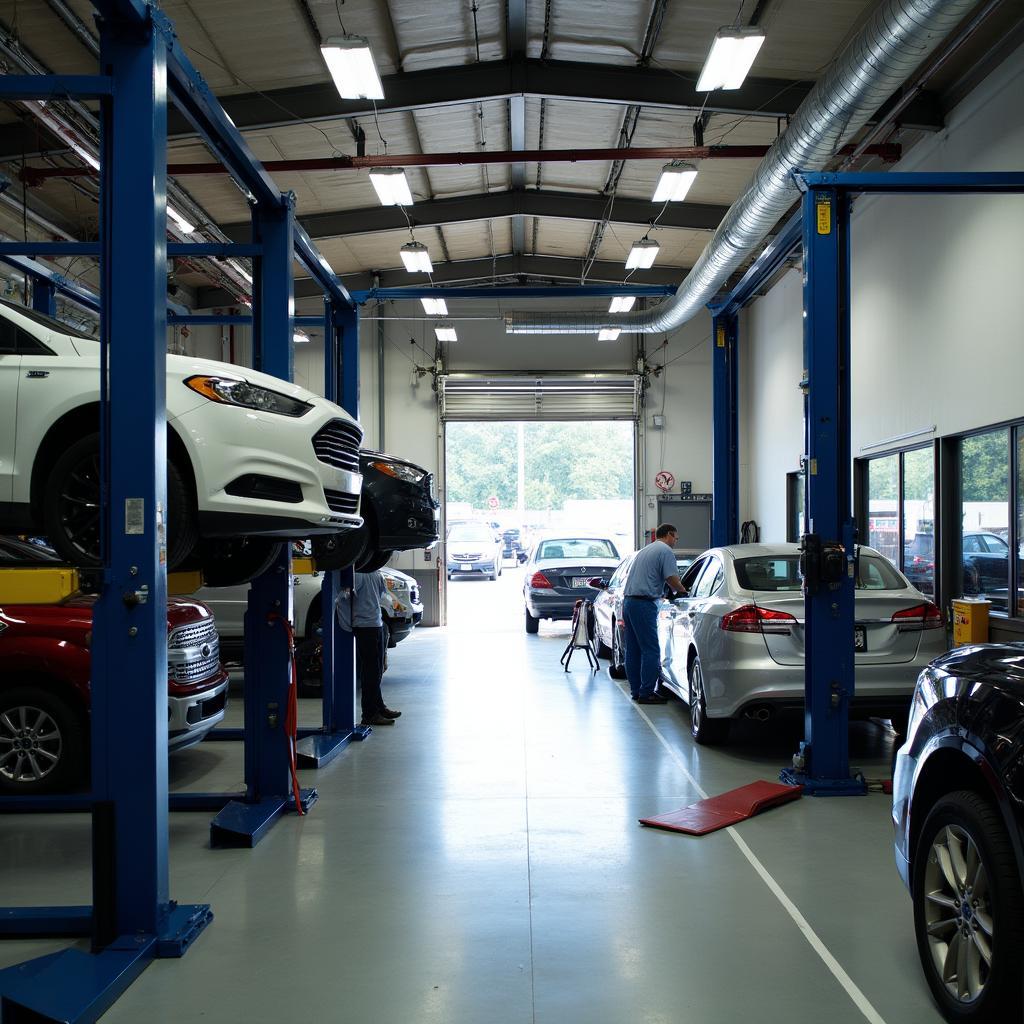 Interior of an auto service garage in Guilderland