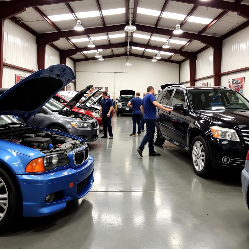 Gulf Coast Auto Body Repair Shop in Action