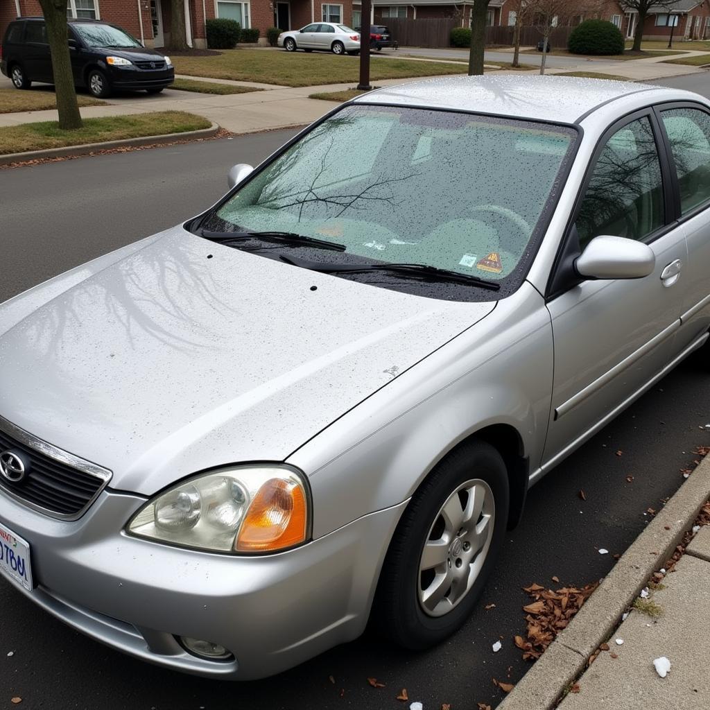 Car with Hail Damage