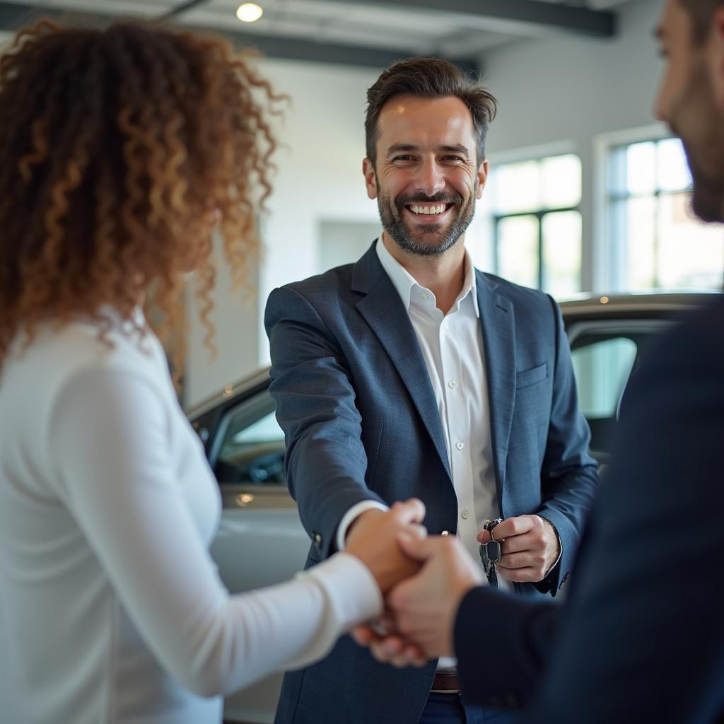 Satisfied Customer Receiving Car Keys