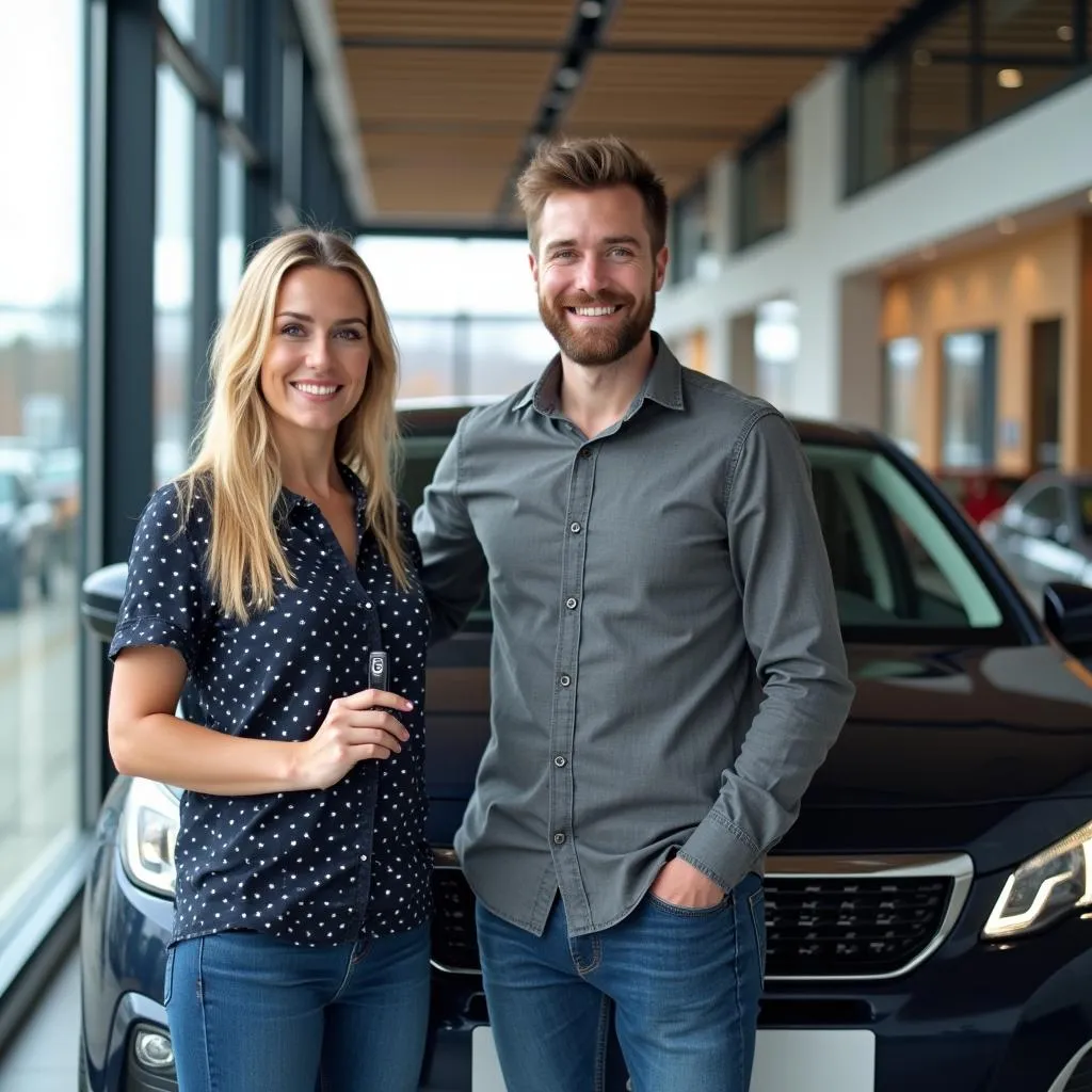 Satisfied customer with their Peugeot