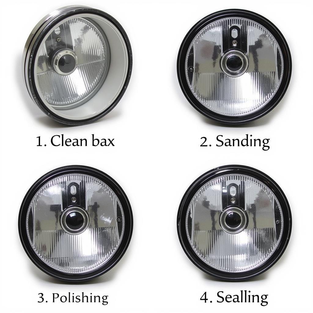 Headlight Restoration Process Steps