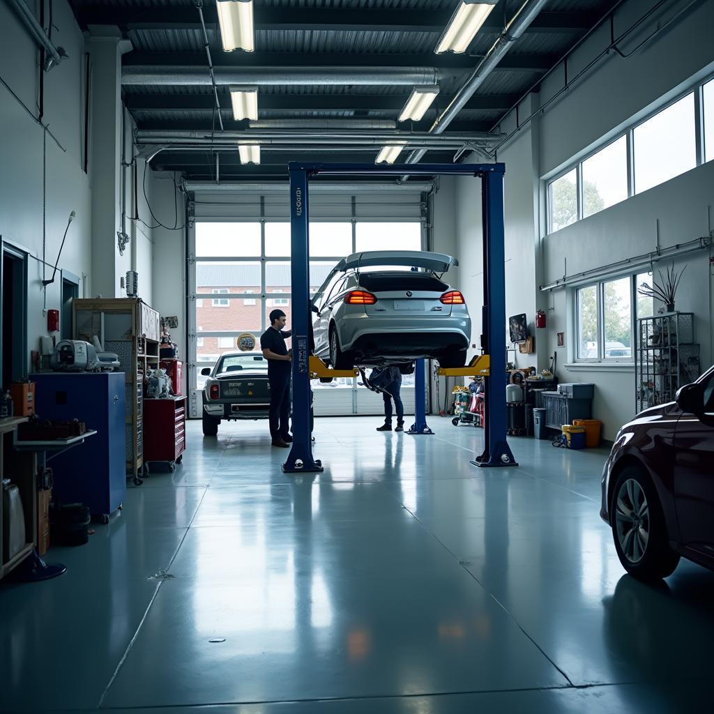 Modern auto service center in High Wycombe