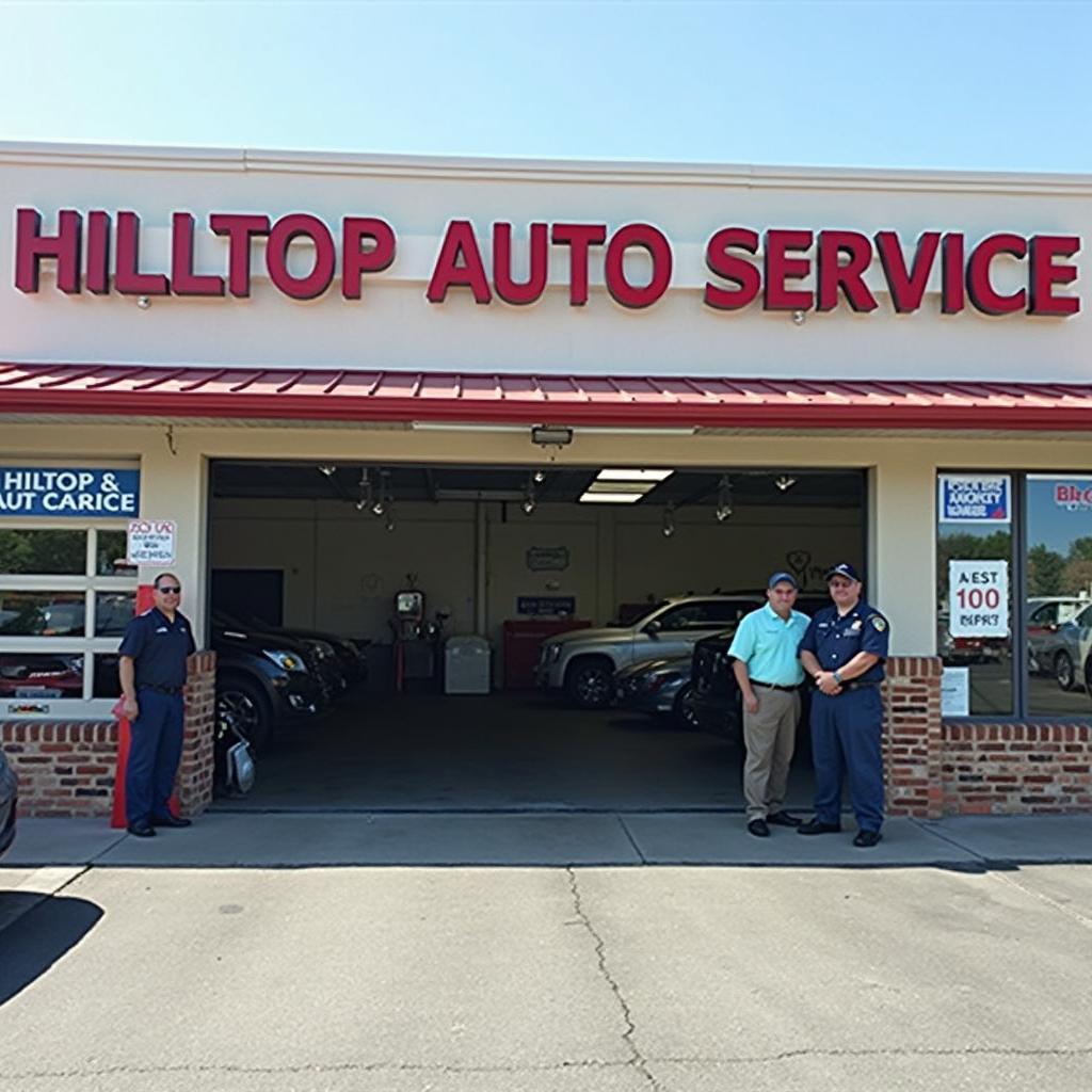 Hilltop Auto Service Byron Center shop front