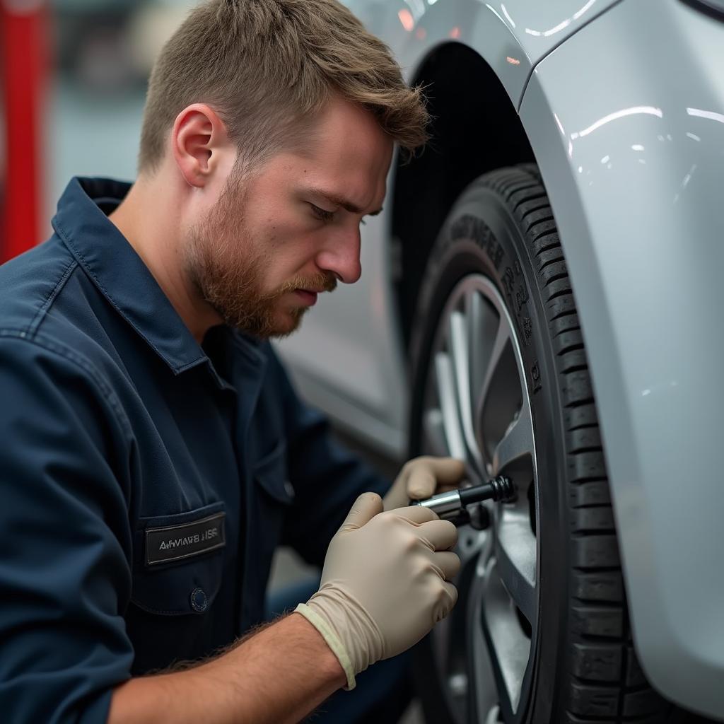 Hilltop Auto Service Byron Center technician working