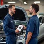 Mechanic Explaining Repairs