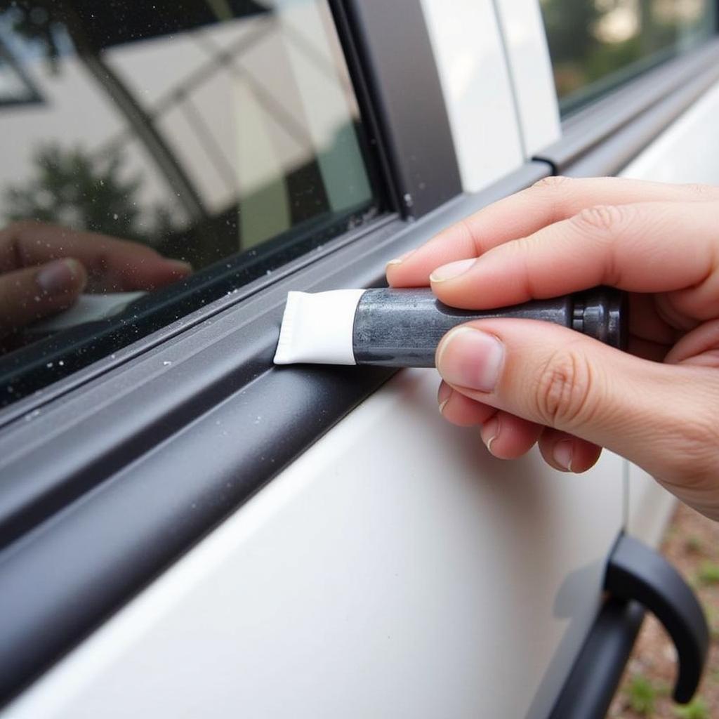 Lubricating the Window Tracks on a Hyundai Santro