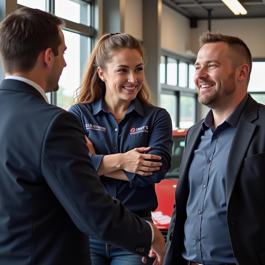 Friendly Staff Assisting a Customer at Illi's Auto Service