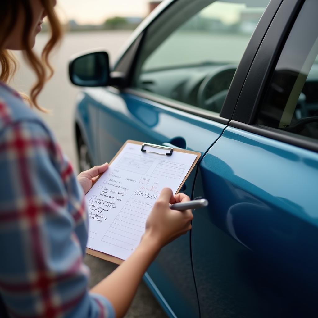 Inspecting a Rental Car