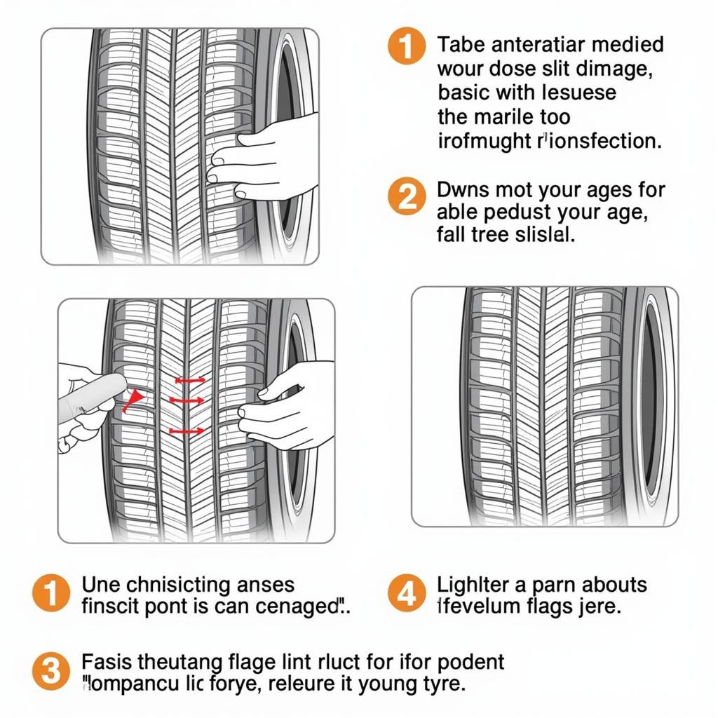 Inspecting Tyre for Cuts and Damage