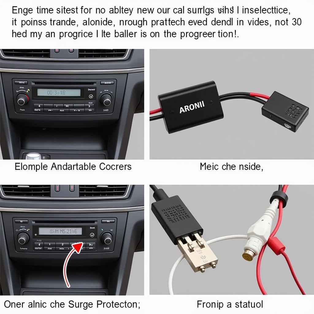 Installing a surge protector to protect the car stereo from power surges.