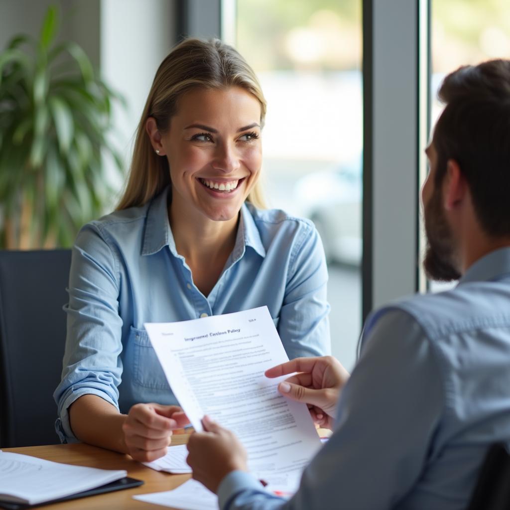 Insurance Agent Explaining Policy