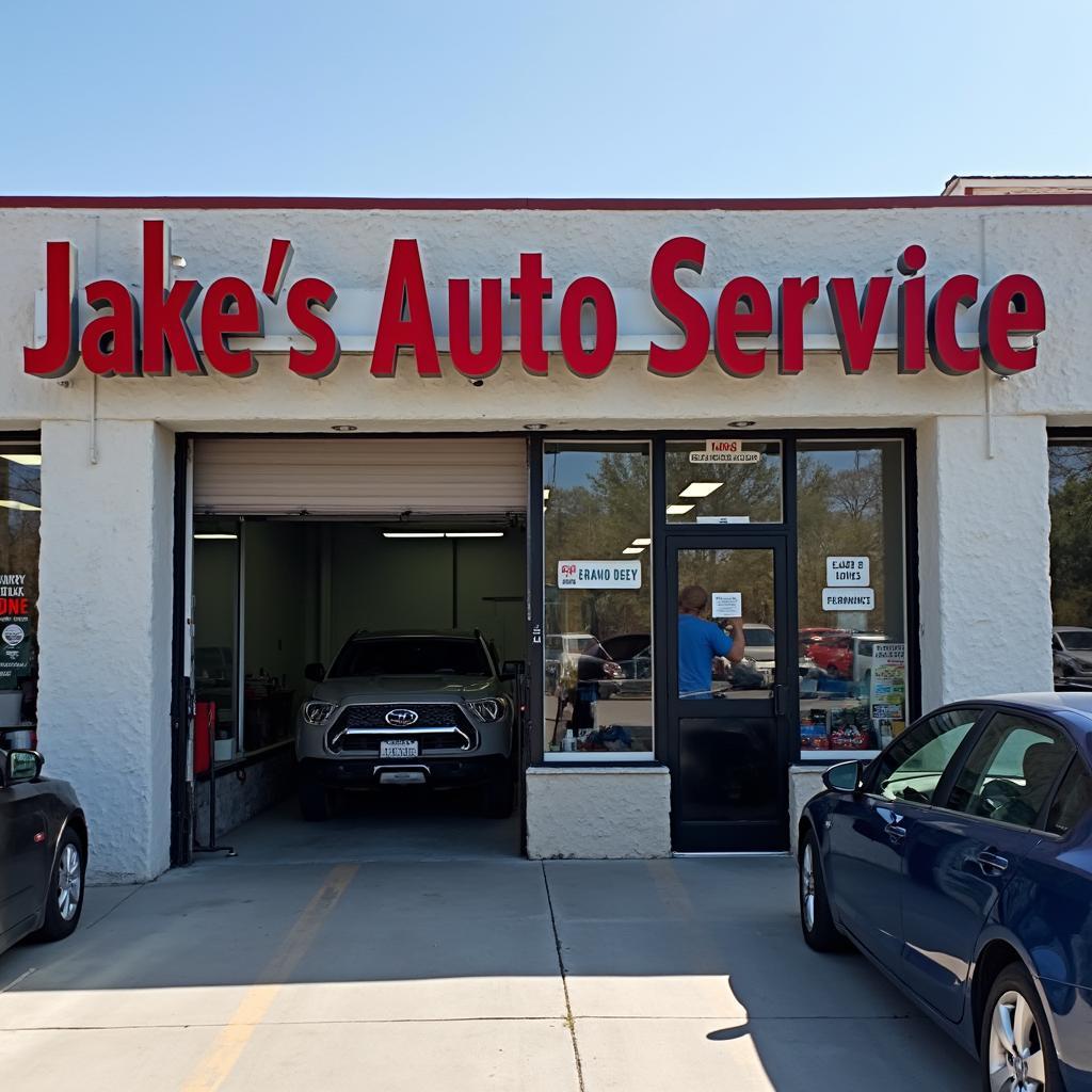 Jake's Auto Service Shop Front