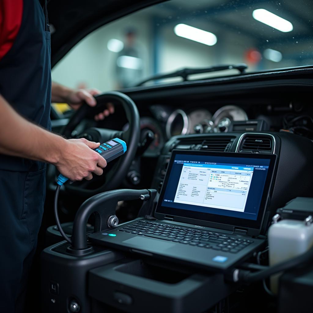 Performing a diagnostic scan on a Japanese car